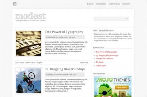Modest is a free WordPress Theme by MOJO Themes