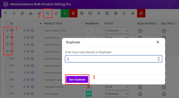 duplicate multi woocommerce products